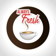 Coffee design over white background vector illustration