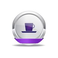Mug Sign Purple Vector Icon Button N2