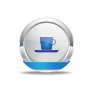Mug Sign Blue Vector Icon Button N2