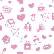 Vector Seamless Pattern Background for Valentines Day N8