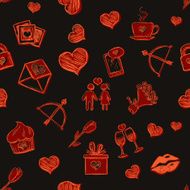 Vector Seamless Pattern Background for Valentines Day N9