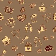 Vector Seamless Pattern Background for Valentines Day N10