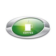 Coffee Sign Green Vector Icon Button N3