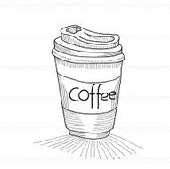 Sketch Coffee paper cups