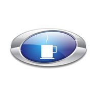 Coffee Sign Blue Vector Icon Button N2