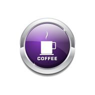 Coffee Sign Purple Vector Icon Button N3