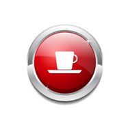 Mug Sign Red Vector Icon Button N4