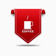 Coffee Sign Red Vector Icon Design N3