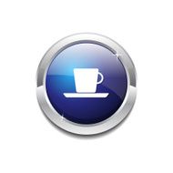 Mug Sign Blue Vector Icon Button N3