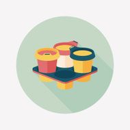 takeaway coffee flat icon with long shadow eps10 N21