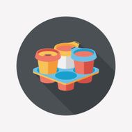 takeaway coffee flat icon with long shadow eps10 N22