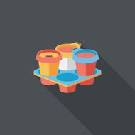 takeaway coffee flat icon with long shadow eps10 N25