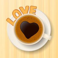 Coffee cup cookies and love