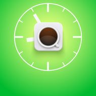 Background cup of coffee and time