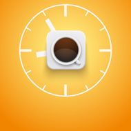 Background cup of coffee and time N2