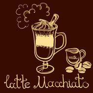 cup of latte Macchiato coffee