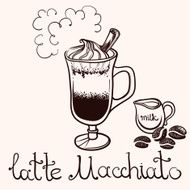 cup of latte Macchiato coffee N2