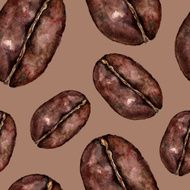 Seamless pattern with cofee grain N2
