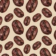 Seamless pattern with cofee grain N4
