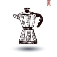 coffe maker machine isolated
