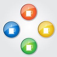 Coffee Sign Colorful Vector Icon Design N4