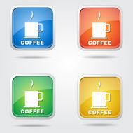 Coffee Sign Colorful Vector Icon Design N6