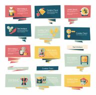 Coffee flat banner background set eps10 N2