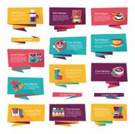 Coffee flat banner background set eps10 N9