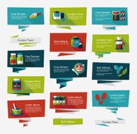 Coffee flat banner background set eps10 N23