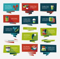 Coffee flat banner background set eps10 N24