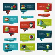 Coffee flat banner background set eps10 N26