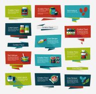 Coffee flat banner background set eps10 N27