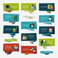 Coffee flat banner background set eps10 N28