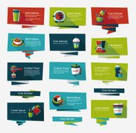 Coffee flat banner background set eps10 N29