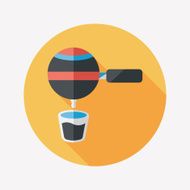 grinding coffee machine flat icon with long shadow eps10 N26