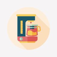 coffee machine flat icon with long shadow eps10 N4