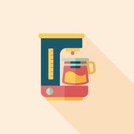 coffee machine flat icon with long shadow eps10 N6