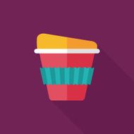 takeaway coffee flat icon with long shadow eps10 N34