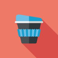 takeaway coffee flat icon with long shadow eps10 N36