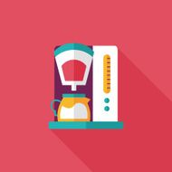 coffee machine flat icon with long shadow eps10 N21