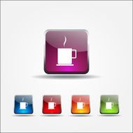 Coffee Sign Colorful Vector Icon Design N8