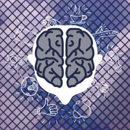 Modern Business Brain Concepts In Flat Design