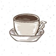 Sketch of a cup coffee