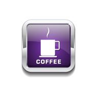 Coffee Sign Purple Vector Icon Button N4