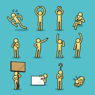 Flat man icon