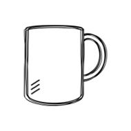 Vector of sketch doodle mug icon