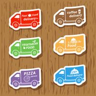 Fast food delivery stickers