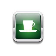 Mug Sign Green Vector Icon Button N5