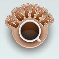 Label of Coffee Symbol for menu Vector Illustration