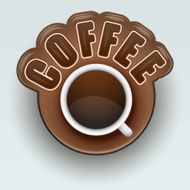Label of Coffee Symbol for menu Vector Illustration N2